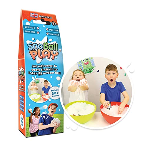 Gioco Snoball Play 2 Usi Confezione di Zimpli Kids, Trasforma magicamente l acqua in Neve Artificiale, Decorazione per la casa o Giocattolo per Bambini per Esterni e Interni, Regalo di Compleanno