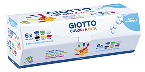 Giotto Colori A Dita - Confezione Da 6 Tempere A Dita, Multicolore,...
