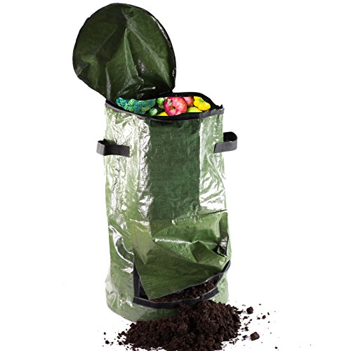 GOLDBEARUK Composter - Cestino per resti da cucina, misura media, 59 cm, colore: Verde