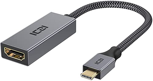 ICZI Adattatore USB C HDMI 4K 60Hz Type C HDMI 2.0 Adapter in Alluminio per iPad PRO 2018 2019 MacBook PRO Air Surface Go Pro7 Pro X Surface Book 2 Chromebook XPS Samsung Huawei e Altri (2k 120Hz)