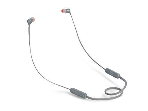 JBL T110BT Cuffie In Ear Wireless – Auricolari Bluetooth Senza Fili Magnetici con Microfono e Comando a 3 Pulsanti, per Musica, Chiamate e Sport – Fino a 8h di Autonomia – Colore Grigio
