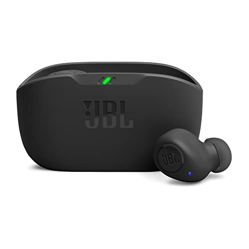 JBL Wave Buds Auricolari Wireless In-Ear Bluetooth, Waterproof IP54 e Antipolvere IPX2, Deep Bass Sound, Tecnologia TalkThru e AmbientAware, Fino a 32 h di Autonomia, Nero