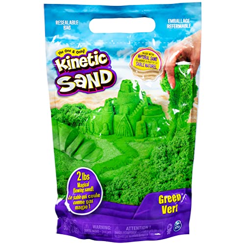Kinetic Sand - Sabbia magica - 907 g di sabbia verde per miscelare, modellare e creare - Kit Artigianato per bambini - 6061463 - Giocattoli per bambini 3 anni +