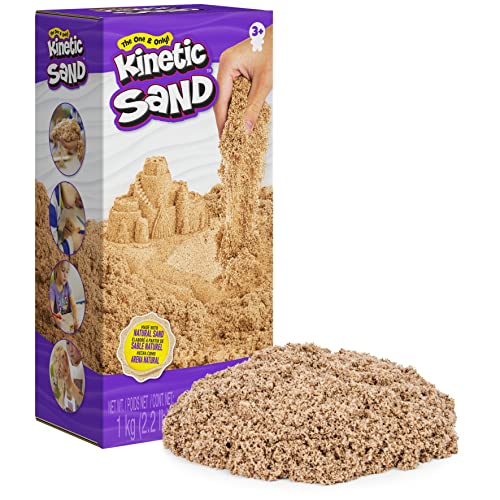 Kinetic Sand Sabbia Magica Originale della Svezia, Marrone Naturale, 1 kg – Nota dagli asili, dai 3 Anni in su, Singolo, Colore, 6060998
