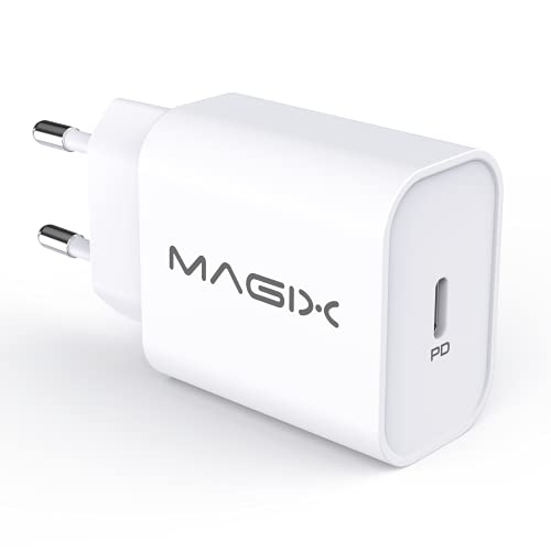 MAGIX Caricatore PD Quick Charge 3.0 18W 3A da muro, USB Type-C, AC...
