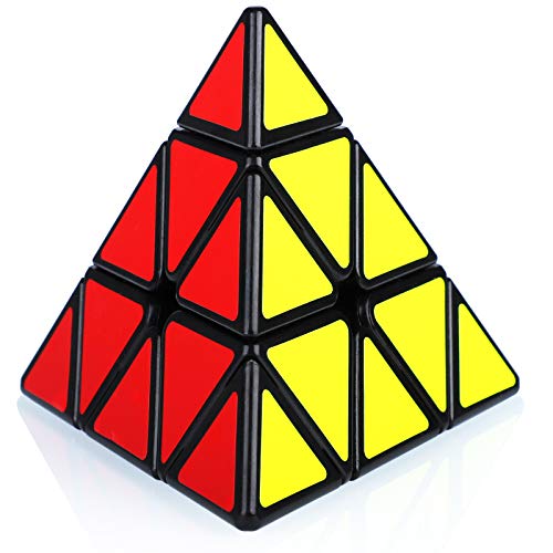 Maomaoyu Speed Cube Pyraminx 3x3, Piramide Cubo Triangolare Puzzle, Puzzle Rompicapo per Adulti e Bambini（Nero）