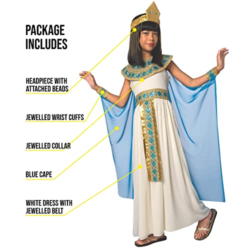 Morph Cleopatra Bambina, Blu Costume Egiziana Bambina, Carnevale Ve...