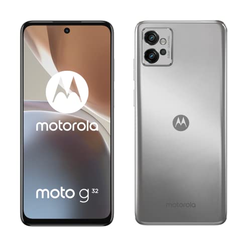 Motorola moto g32 (Tripla fotocamera 50MP, Display 6.5  FHD+ 90Hz, Qualcomm Snapdragon 680, batteria 5000 mAh, 4 128 GB espandibile, Dual SIM, Android 12, Cover Inclusa), Silver