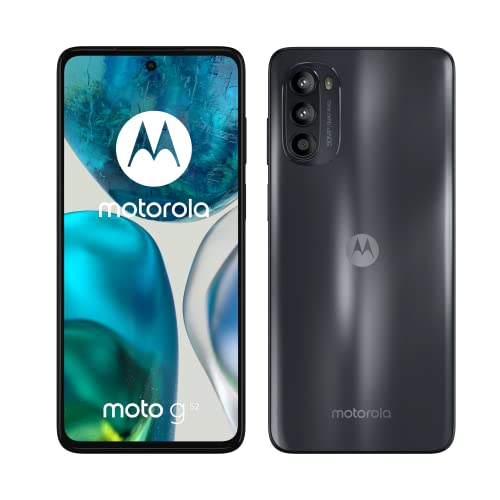 Motorola moto g52 (Display OLED 90Hz, Tripla fotocamera 50 MP, batteria 5000 mAh, 6 128GB espandibile, Dual SIM, Android 12, Cover inclusa), Charcoal Grey