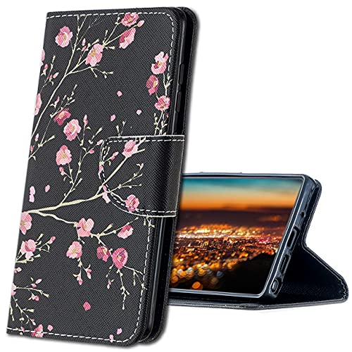 MRSTER Cover per iPhone 5S, Moda Bello Custodia a Libro in Pelle PU Flip Portafoglio Custodia Shockproof Resistente Case per Apple iPhone 5 5S SE. HX Pink Flower