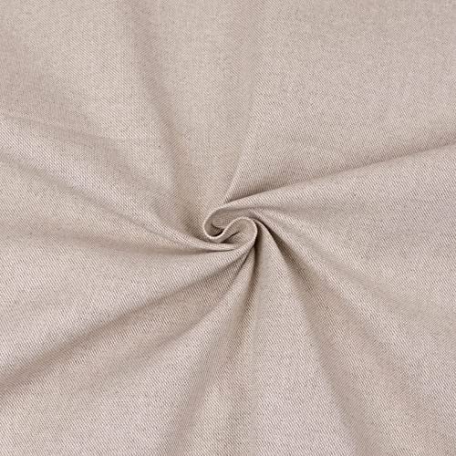 Tessuto Panama trama finto lino - Altezza 280 cm – Al metro – Misto cotone poliestere – Morbido – Ideale per arredo, tovagliati, tendaggi (Sabbia)