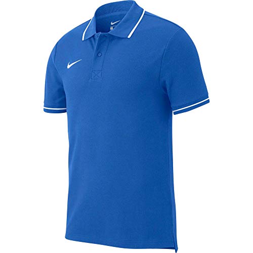 Nike Tm Club19, Polo Uomo, Blu Reale Bianco, M