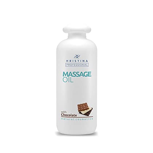 Olio da massaggio al cioccolato per il massaggio rilassante del corpo e la cura della pelle | Oli di miscela a base naturale, infusi con profumo di cioccolato fondente per massoterapia, 500 ml