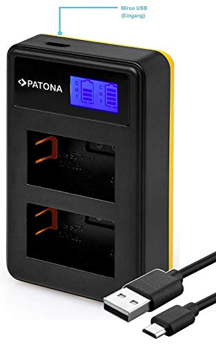 Patona 181964 - compatibile con batteria Sony NP-FW50 - Caricatore LCD Dual (USB)