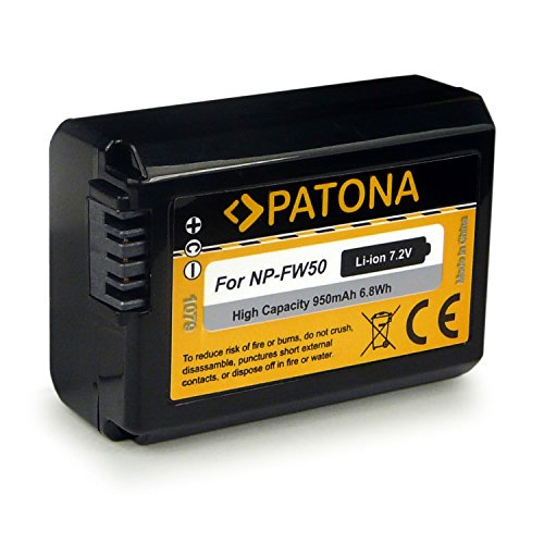 PATONA 2x Batteria NP-FW50 Compatibile con Sony NEX-C3 NEX-F3 NEX-3...