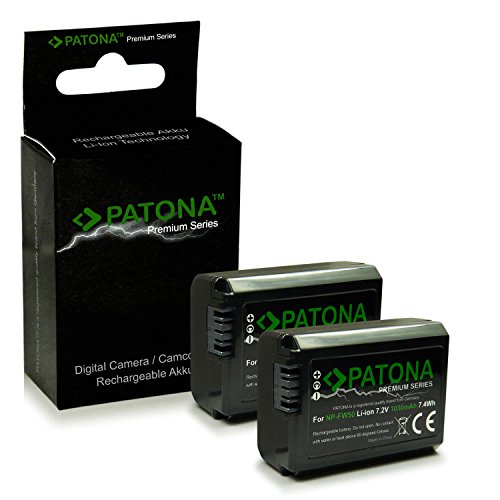 PATONA 2x Premium Batteria NP-FW50 Compatibile con Sony NEX-3 NEX-5...