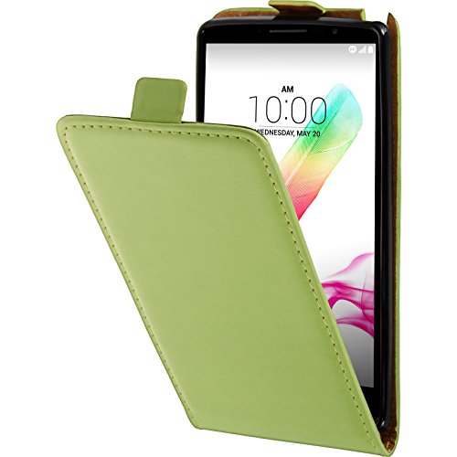 PhoneNatic Copertura di Cuoio Artificiale Compatibile con LG G4 Stylus - Flip-Case Verde - Cover + Pellicola Protettiva