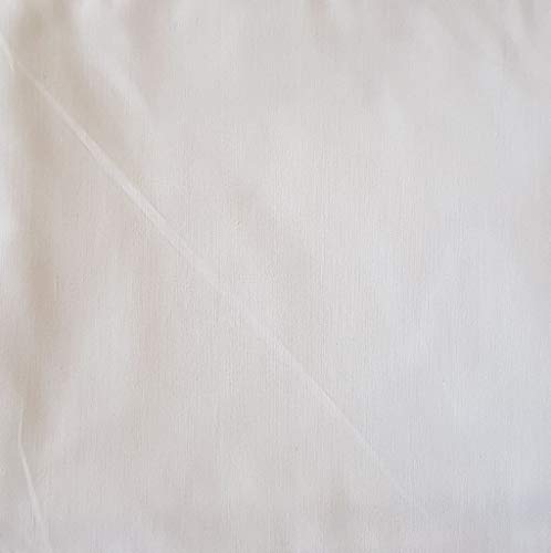 Pingianer tessuto in 100% cotone, tinta unita, per bambini, al metro, per lavori di cucito (ecru beige, 50 x 160 cm)