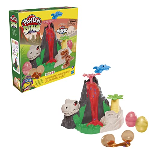 Play-Doh Slime Dino L isola dei Dinosauri Playset con HydroGlitz, Gioco dei Dinosauri per Bambini da 4 Anni in su, Non Tossico