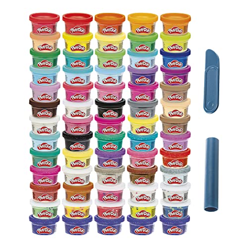 Play-Doh Ultimate Color Collection, Confezione da 65 composti modellabili Assortiti per Bambini dai 3 Anni in su, atossico, Divertenti barattoli da 28 Grammi