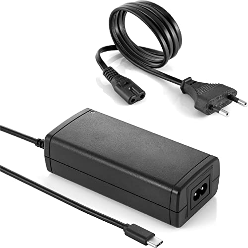 Poppstar Alimentatore 65W USB-C universale per portatili e notebook 5V   9V   12V   15V DC (3A mass.) o 20V DC (3,25A mass.) Caricatore USB-C 65W con LED e cavo di alimentazione