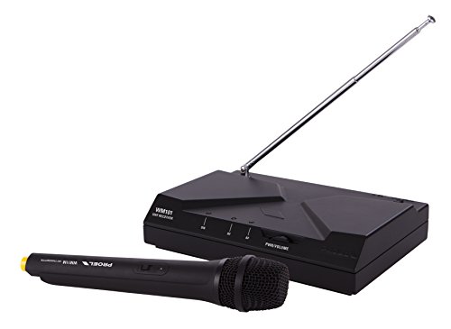 Proel WM101M - Radiomicrofono UHF Wireless professionale + valigetta in ABS per contenerlo trasportarlo, Nero (WM101M)