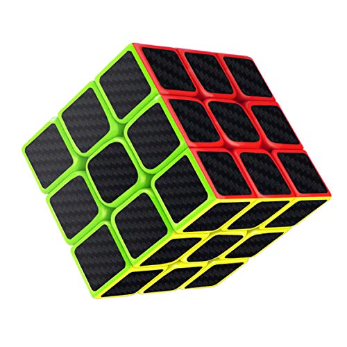 ProjectFont Cubo Carbonio 3x3 Versione Magico di Ultima Generazione Veloce e Liscio Materiale Durevole Non tossico per Adulti e Ragazzi Puzzle Super Resistente Gioco di Allenamento Mentale