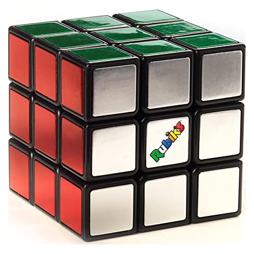 Rubik s Cubo metallico per 40° anniversario | Cubo 3x3 con un twist classico giocattolo puzzle per risolvere i problemi