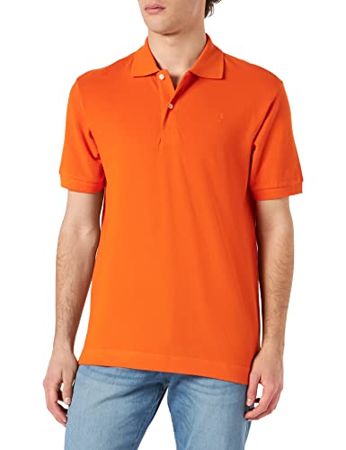 Seidensticker Regular Fit-Polo a Maniche Corte Lunghe, Colore: Arancione, S Uomo