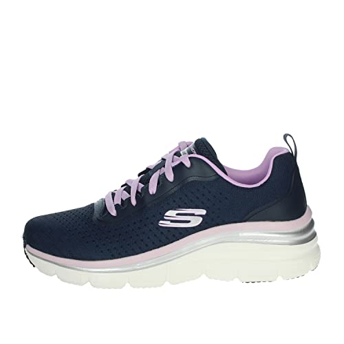 Skechers Fashion Fit- Make Moves, Scarpa Sportiva Donna in Memory Foam (Navy Lavender, Numeric_41)