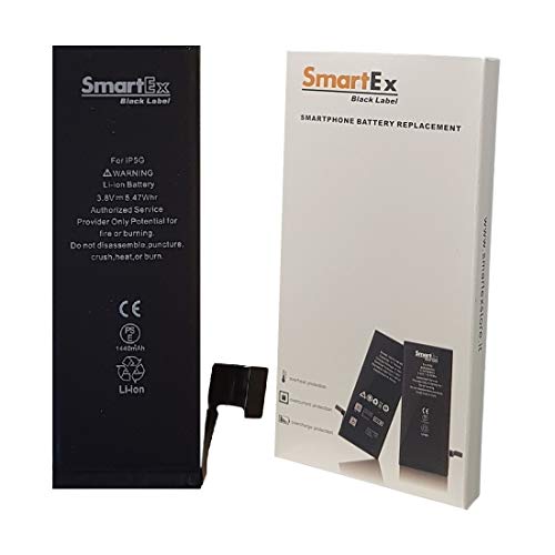 Smartex Black Label Batteria compatibile con iPhone 5 - Capacità 1440 mAh | Anno 2023 | 2 Anni di Garanzia