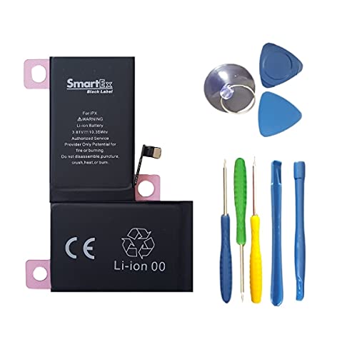 Smartex Black Label Batteria compatibile con iPhone X  + Strumenti - Capacità 2716 mAh | Anno 2023 | 2 Anni di Garanzia