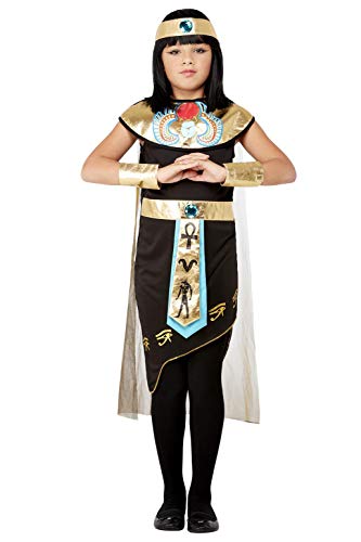 SMIFFYS Costume da principessa egiziana deluxe ragazze, Nero, L-10-12 Anni, 71051L