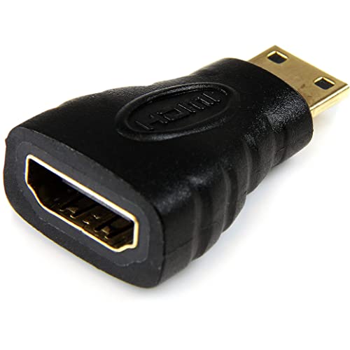 StarTech.com Adattatore HDMI a mini HDMI ad alta velocità - Accoppiatore  Convertitore HDMI femmina a mini HDMI maschio con connettori placcati in oro - Connettore HDMI 1.4 UHD 4K M F - Nero (HDACFM)