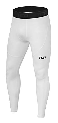 TCA Compression Leggings Termici PRO Performance da Uomo - PRO White (Bianco), XL