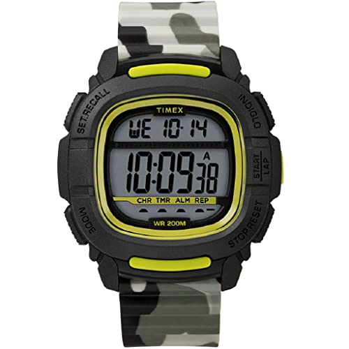 Timex Orologio Digitale Quarzo Uomini con Cinturino in Silicone TW5M26600