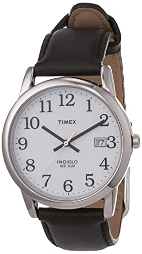 Timex T2H281 Orologio al quarzo, da uomo, con cinturino in pelle nera, da 35 mm