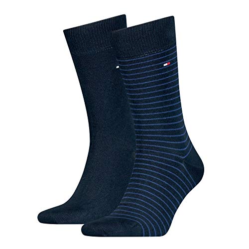 Tommy Hilfiger Small Stripe Men s Socks (2 Pack) Calze, Tommy Blue,...