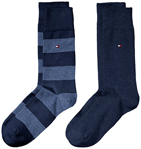 Tommy Hilfiger TH Men Rugby Sock 2p Calze, Blu (Jeans 356), 43-46 (...