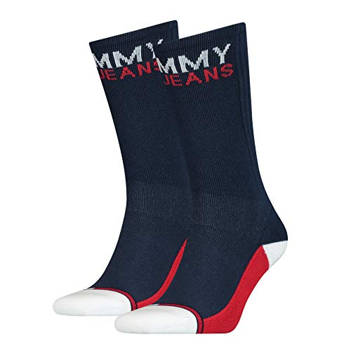 Tommy Hilfiger Tommy Jeans Vintage Cut Socks (2 Pack) Calze, Marina, 39 42 (Pacco da 2) Unisex-Adulto