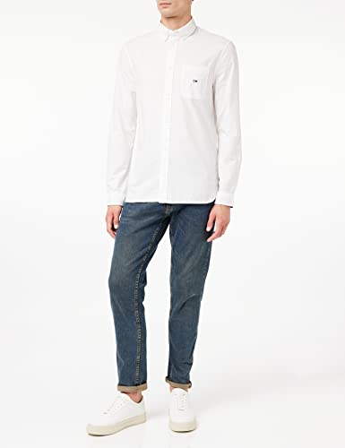Tommy Jeans Dm0dm14188 Camicie Top in Tessuto, White, L Uomo...