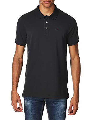 Tommy Jeans Organic Cotton Fine Pique Slim Polo, Tommy Black, M Uom...