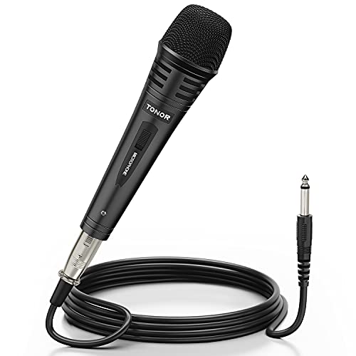 TONOR Microfono Dinamico Professionale 4,8m Cavo per DVD TV KTV Audio Risuonatore