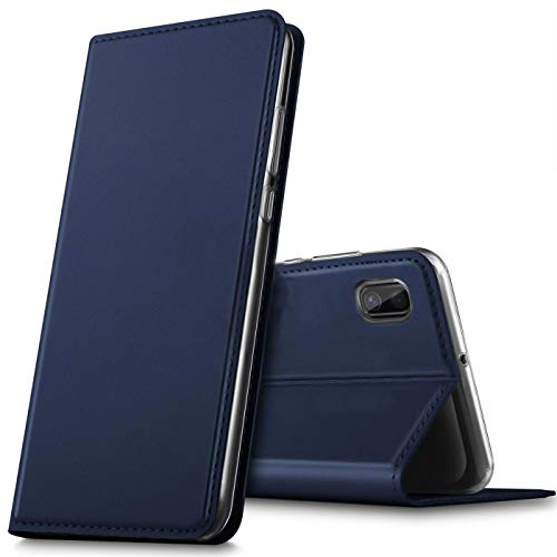 Verco case per Galaxy A10 Cover, Custodia a Libro Pelle PU per Samsung Galaxy A10 Booklet Protettiva [magnetica integrata], Azzurro