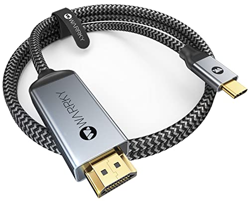 WARRKY Cavo USB C HDMI 4K, Cavo Adattatore USB C HDMI [Spine placca...