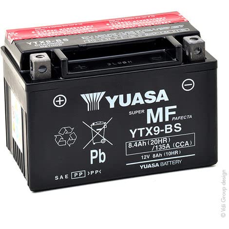 Yuasa Batteria YTX9-BS, senza manutenzione