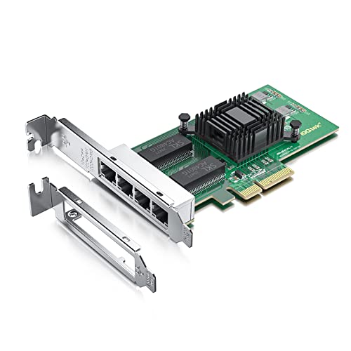 10Gtek I350-T4 Scheda di Rete 1.25G Gigabit PCIE per Intel I350 C...