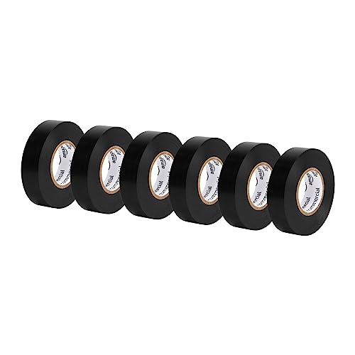 AmazonCommercial Electrical Tape, 3 4-inch by 60-feet, BLack, 6-Pac...