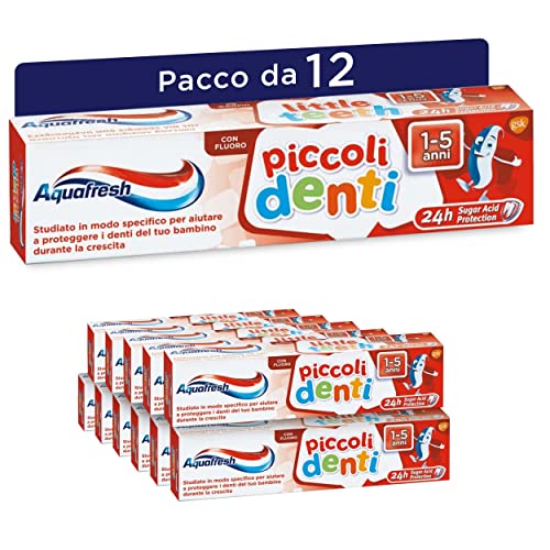 Aquafresh Piccoli Denti, Dentifricio per Bambini da 1 a 5 anni, Aiu...