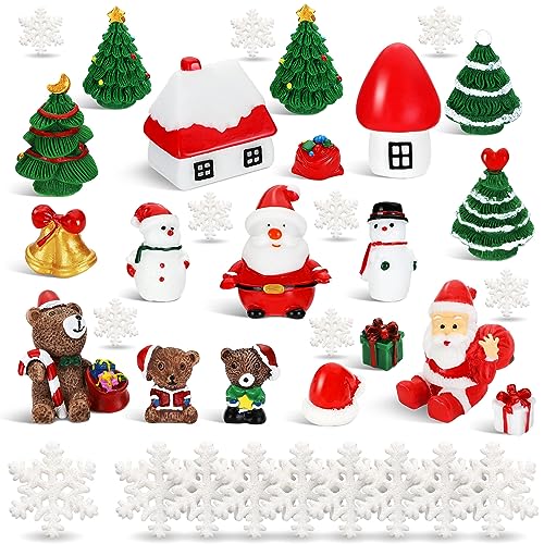 BBTO 43 Pezzi Ornamenti in Miniatura di Natale Pupazzo di Neve dell...